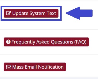 Update System Text Button