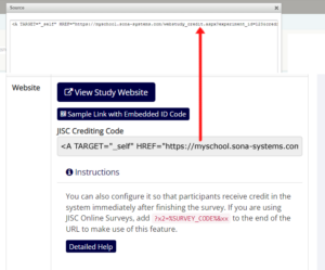 JISC Online Surveys Help Page · Sona Systems